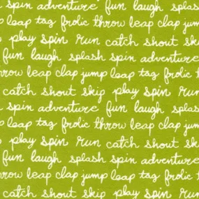 Action word Flannel - Green - cozy cotton