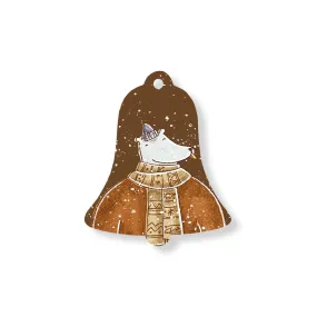 Christmas Decorations DADDY XMAS- Wooden Xmas Bell And Fridge Magnet