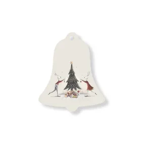 Christmas Decorations GIFT OF LOVE- Wooden Xmas Bell And Fridge Magnet