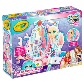 Crayola Colour 'n' Style Mermaid Friends Maya's Hair Braiding Salon Set