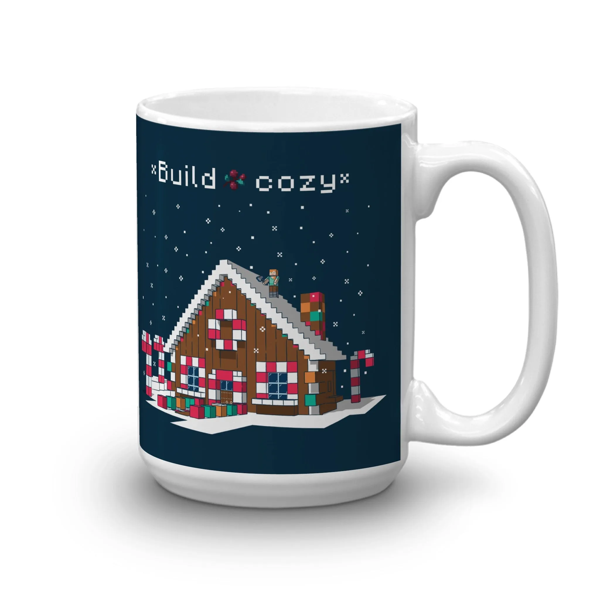 Minecraft Build Cozy White Mug